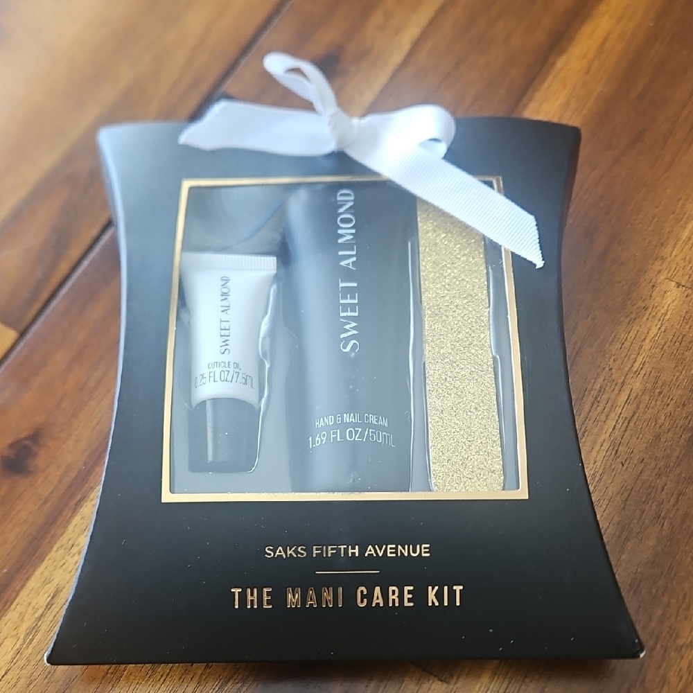 Saks Fifth Avenue Sweet Almond Mani Care Kit .